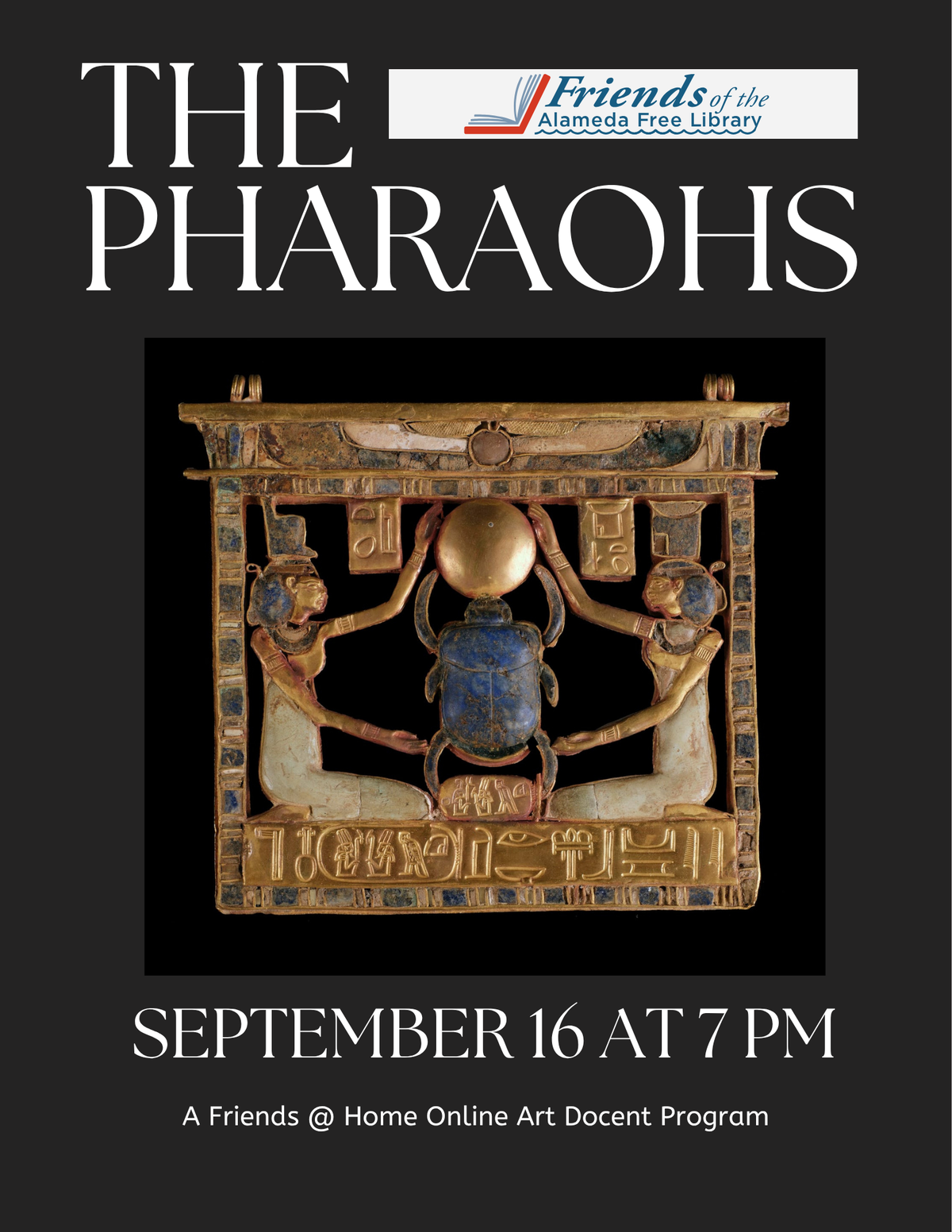 Art Docent Talk | The Pharaohs, Sept 16 @ 7 PM